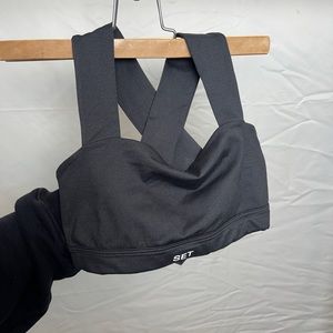 SetActive Cross Back Sports Bra Black size S